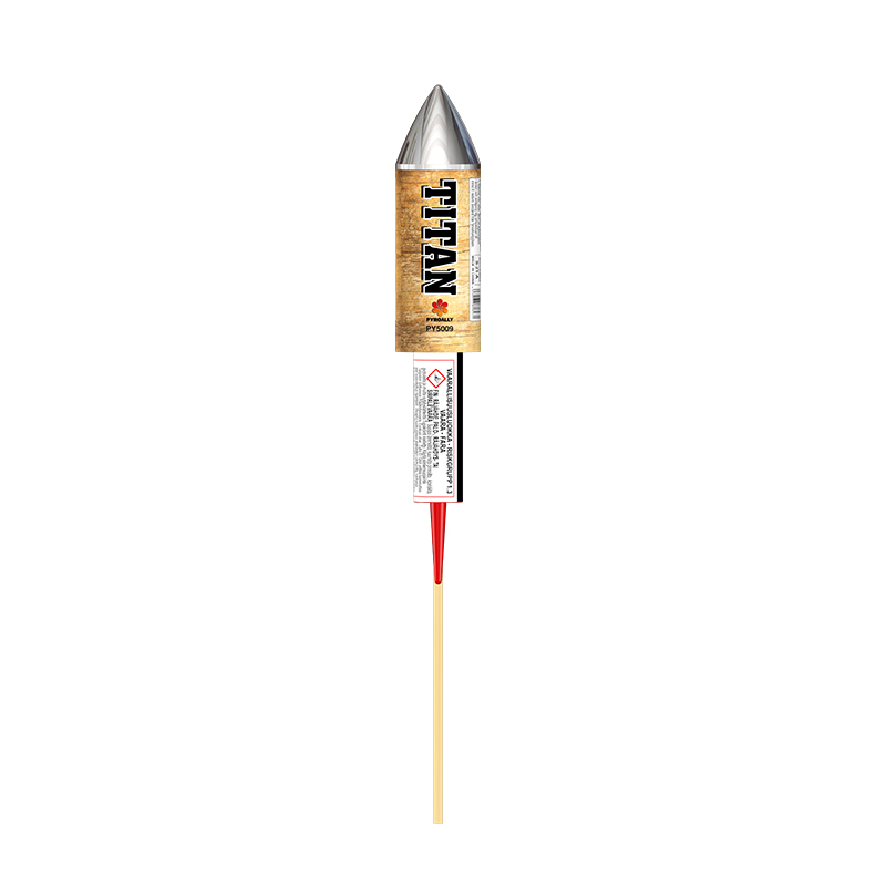 PY5009 Store raketter / rød bølge med sølvglitrende